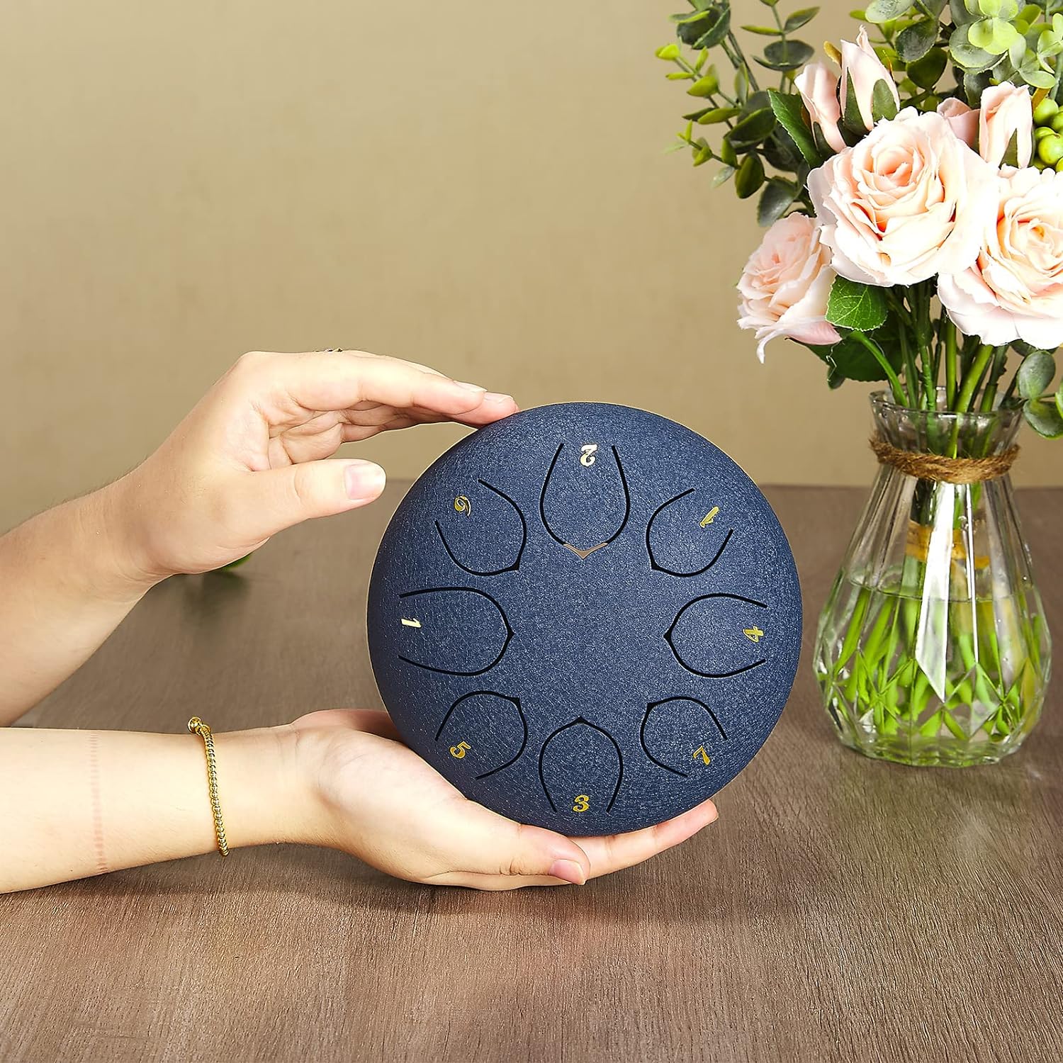 6 Inch 8 Note Steel Tongue Drum (Navy Blue)